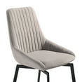 thumbnail image 6 of Kash Upholstered Dining Chair in Black Faux Leather with Black Metal Legs - Set of 2, 6 of 6