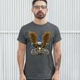 thumbnail image 3 of Tee Hunt Rolling Thunder T-Shirt Biker Born to Be Wild Bald Eagle Outlaw Men's Tee, Charcoal, 4X-Large, 3 of 5