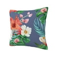 thumbnail image 2 of YFYANG Square Decorative Throw Pillow Case (Without Pillow Insert), Tropical Flower Watercolor Pattern Bedroom Sofa Car Cushion Cover, 12"x12", 2 of 9