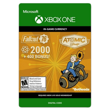 Fallout 76 2000 Atoms + 400 Bonus, Bethesda, Xbox, [Digital