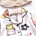 thumbnail image 4 of Pantalones de manga corta para bebés, niños y niñas, pijamas casuales con estampado de conejo, oso y flores, 4 of 4