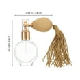 thumbnail image 2 of QIFULL Portable Vintage Glass Perfume Spray Bottle with Round Flat Design and Tassel Pump, 2 of 8