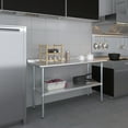thumbnail image 6 of AmGood 24 in. x 60 in. Stainless Steel Work Table with 1.5 in. Backsplash | Metal Kitchen Food Prep Table, 6 of 9