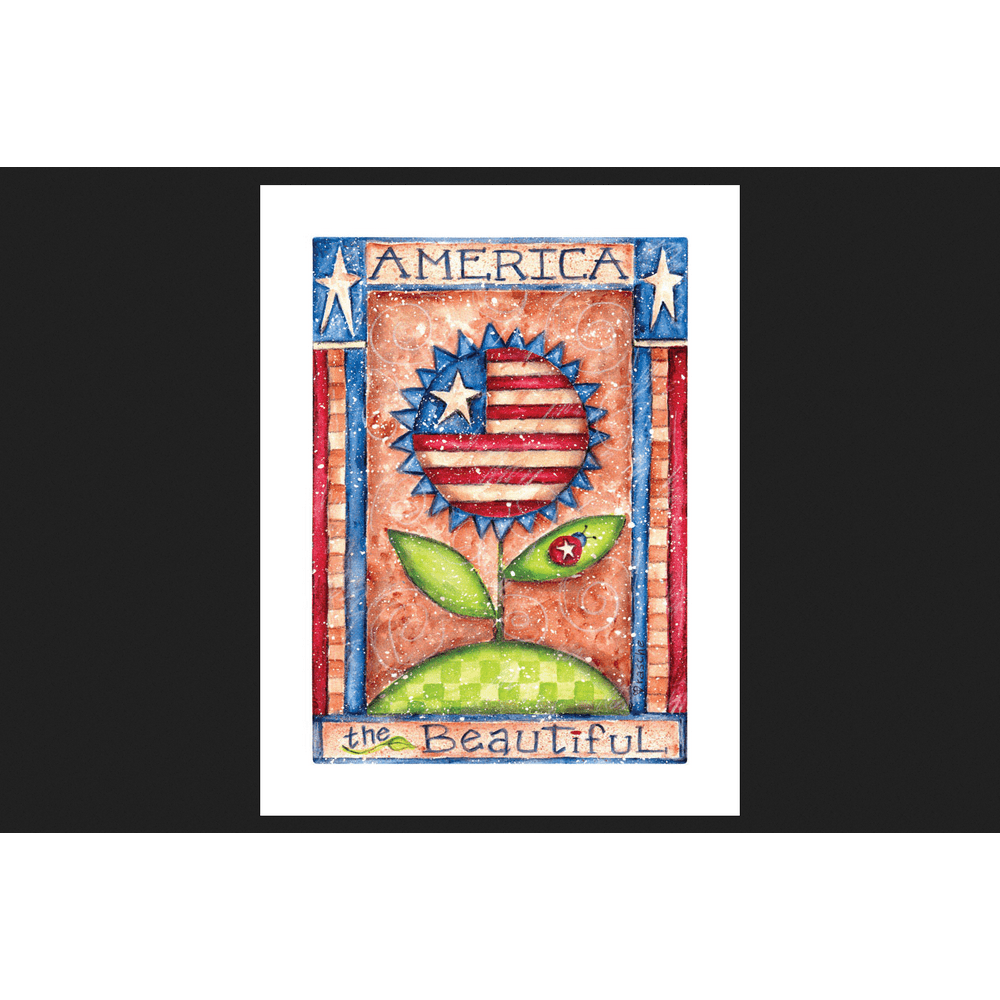 Meadow Creek America the Beautiful Garden Flag 18 in. H x 12-1/2 in. W