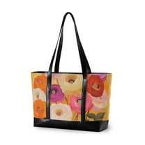 FORMRS Laptop Tote Bag for Women with 15.6" Computer Compartments Handbag, Abstract Floral