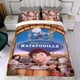 thumbnail image 4 of Ratatouille Conjunto de sábanas temático, trío de piezas, cómodo y amigable con la piel, diseño único, regalo de decoración para el hogar para familiares, amigos y fans, 90 cm * 190 cm, 4 of 6