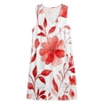 thumbnail image 6 of Womens Summer Short Dresses Plus Size V-Neck Sleeveless Floral Printed Boho Summer Casual Loose Tank Dress with Pockets Beach Vacation Outfits, 6 of 8