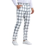 INSPIRE CHIC Plaid Printed Pants for Men's Regular Fit Flat Front ...