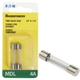 thumbnail image 1 of Fuse Bussman BP/MDL-4 4 A, 250 V, tubo de vidrio con retardo de tiempo, paquete de 2 unidades, 1 of 3
