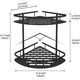 thumbnail image 5 of Estante de ducha sin perforaciones, soporte de gel de ducha de baño de aleación de aluminio para almacenamiento y organización del baño (2 niveles, negro), 5 of 5