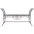 thumbnail image 3 of SAFAVIEH Adina Outdoor Patio Wrought Iron Garden Bench, Rustic Brown, 3 of 7
