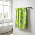 thumbnail image 6 of Btomtd Leaf Pattern Hand Towels for Face and Body, Lint Free Fast Drying Bath Towels, Thickened Absorbent Towels for Daily Facial Cleansing, Size 29" x 13.4", Green-A, 6 of 8