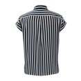 thumbnail image 2 of Blusa Simply Basic para Mujer, Bolsa en Pecho Cuello Estampado a Rayas Azul Talla G, 2 of 4