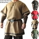 thumbnail image 3 of Medieval Vikingo Norman Disfraz De Halloween De Manga Corta Túnica Camisa Larga, 3 of 4