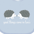 thumbnail image 4 of Inktastic Twin Hedgehogs Baby Gift Boys or Girls Baby Bib, 4 of 4