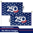 thumbnail image 7 of G128 Double-Sided USA 250th Anniversary Flag 3x5 ft 1776-2026 Stars Patriotic w/ Grommets, 7 of 7