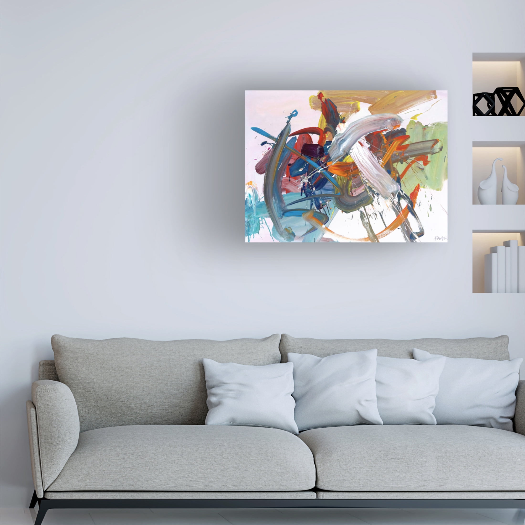 Canvas Wall Art - Fong Fai 'Time Has Wings' Wall Art for Living Room, Bedroom, or Office Décor by Trademark Fine Art - 24 x 18 Inches