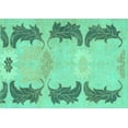 thumbnail image 1 of Ahgly Company Machine Washable Indoor Rectangle Abstract Turquoise Blue Modern Area Rugs, 5' x 8', 1 of 4