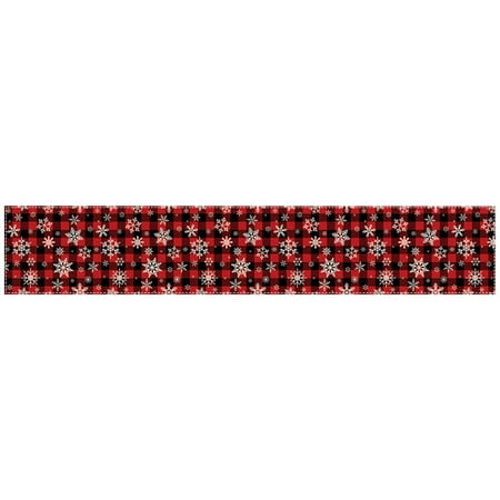 

Vokewalm Christmas Table Runner | Red Merry Christmas Table Runner | Removable Washable Christmas Plaid Table Runner for Kitchen Dining Room Decor Decoration