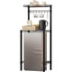 thumbnail image 1 of Soporte de Mini Refrigerador con Almacenamiento, Estante de Acero al Carbono Ajustable, 2 Niveles con 7 Ganchos, para Cocina, Dormitorio, Baño, Lavandería, 60x40x145.5cm, 1 of 4