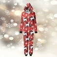 thumbnail image 2 of Hwmodou Family Matching Christmas Pajamas Set Cozy Homewear Snowflake Reindeer Print Hooded Loungewear For Adults Kids Xmas Sleepwear Set, 2 of 7