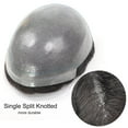 thumbnail image 4 of Toupee for Men Thin Skin PU Men's Hairpiece European Virgin Human Hair Replacement System Male Hair Prosthesis Unit with 70% Synthetic Gray 10x8inch, 4 of 6