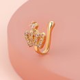 thumbnail image 5 of 1 pieza de cobre falso Piercing nariz anillo mariposa corona estrella corazón Clip en la nariz oreja Clip brazalete pendiente para mujer regalo joyería del cuerpo Nez, 5 of 5