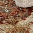thumbnail image 5 of BNM Floral Medallion Border Indoor Area Rug, 5' x 8', Rust/ Cream, 5 of 7