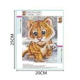 thumbnail image 2 of fastboy Cat Tiger Moneky Diamond Needlework DIY 5D Animal Rhinestone Painting Crystal Embroidery Home Office Cross Stitch, 2 of 7