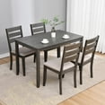 thumbnail image 2 of Duhome Dining Table Kitchen Dining Table Solid Wood Rectangular Table for Kitchen Dining Room Livingroom Restaurant, Grey, 2 of 9
