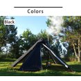 thumbnail image 4 of One Person Camping Tipi Hot Tents with Stove Jack 4 Season Teepee Tent for Hunting Backpacking Hiking Black, 4 of 9