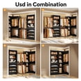 thumbnail image 3 of Homieasy 58"-152" Freestanding Closet System, Wardrobe Organizer with Drawers & Shelves, Corner Storage Unit for Bedroom/Living Room, DIY Customizable, 2-Pack in Black, 3 of 5