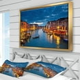 thumbnail image 4 of DESIGN ART Designart 'Grand Canal at Night Venice' Cityscape Photo Framed Canvas Print 20 in. wide x 12 in. high Black, 4 of 5