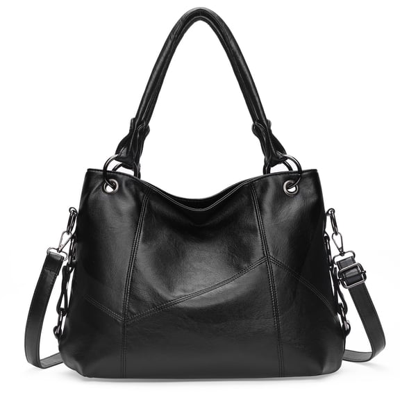 KALUNMA Genuine Leather Hobo Bag for Women Large Tote Shoulder Handbag Satchel for Laptop Work Ladies