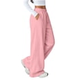 thumbnail image 6 of Maean Women 's Athletic Pants Travel Hiking Ankle Drawstring Elastic Waist Straight Leg Trousers with Pockets, 6 of 6