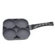 thumbnail image 1 of Sartén Para Tortilla Negra, Resistente Al Calor, Antiescaldado, Gran Capacidad, Sartén De 4 Agujeros Con Asa Para Hacer Hamburguesas Cergrey para gasolina negro, 1 of 8