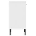 thumbnail image 1 of vidaXL Armoire Console avec Pieds en Métal Blanc Bois Massif Pin OSLO, 1 of 5