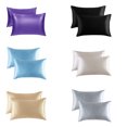 thumbnail image 4 of Ounissouiy Spencer Juego de 2 Fundas de Almohada de Seda para Cabello y Piel Funda de Almohada Natural Fundas de Almohada de Satén con Cierre de Sobre para Juegos de cama tres, 4 of 6
