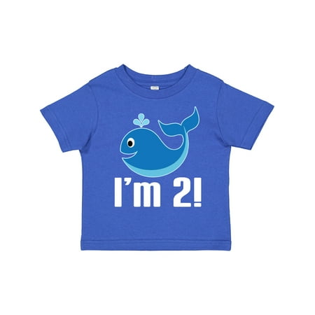 

Inktastic 2nd Birthday Whale 2 Year Old Boy Gift Toddler Boy Girl T-Shirt