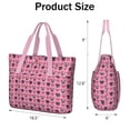 thumbnail image 3 of Tote Bag for Women - Pink Pug Puppies Shoulder Bag - Large Utility Work Duffle Bag with Zipper Handbag for Travel, Work, Sprots, 3 of 5