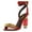 Red, variant on FSJ Women Classic Crystal Chunky High Heel Chain Sandals Open Toe Ankle Strap Single Band Dress Shoes Size 8 Green