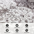 thumbnail image 5 of World Rug Gallery Traditional Medallion Area Rug - BROWN 5' X 7', 5 of 8