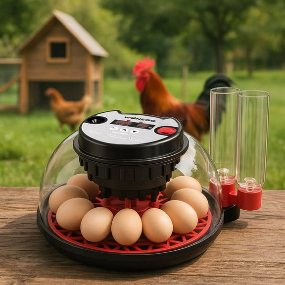 12-24 Egg Incubator for Hatching Automatic Turning Temperature and Humidity Control Display 360° Viewing for Chicken Duck Quail Eggs Ideal for Farm Classroom Home Use 2025 Upgraded Incubators
