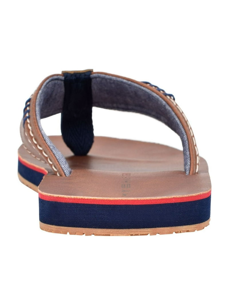 Men - Tommy Hilfiger Flip Flops - 13 TOMMY HILFIGER Mens Brown Padded Destino Round Toe Slip On  main image 4