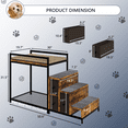 thumbnail image 6 of BOSSIN Pet Window Perch with Stairs, 3 Drawers Large Pet Bunk Bed for Dogs and Cats, 6 of 7