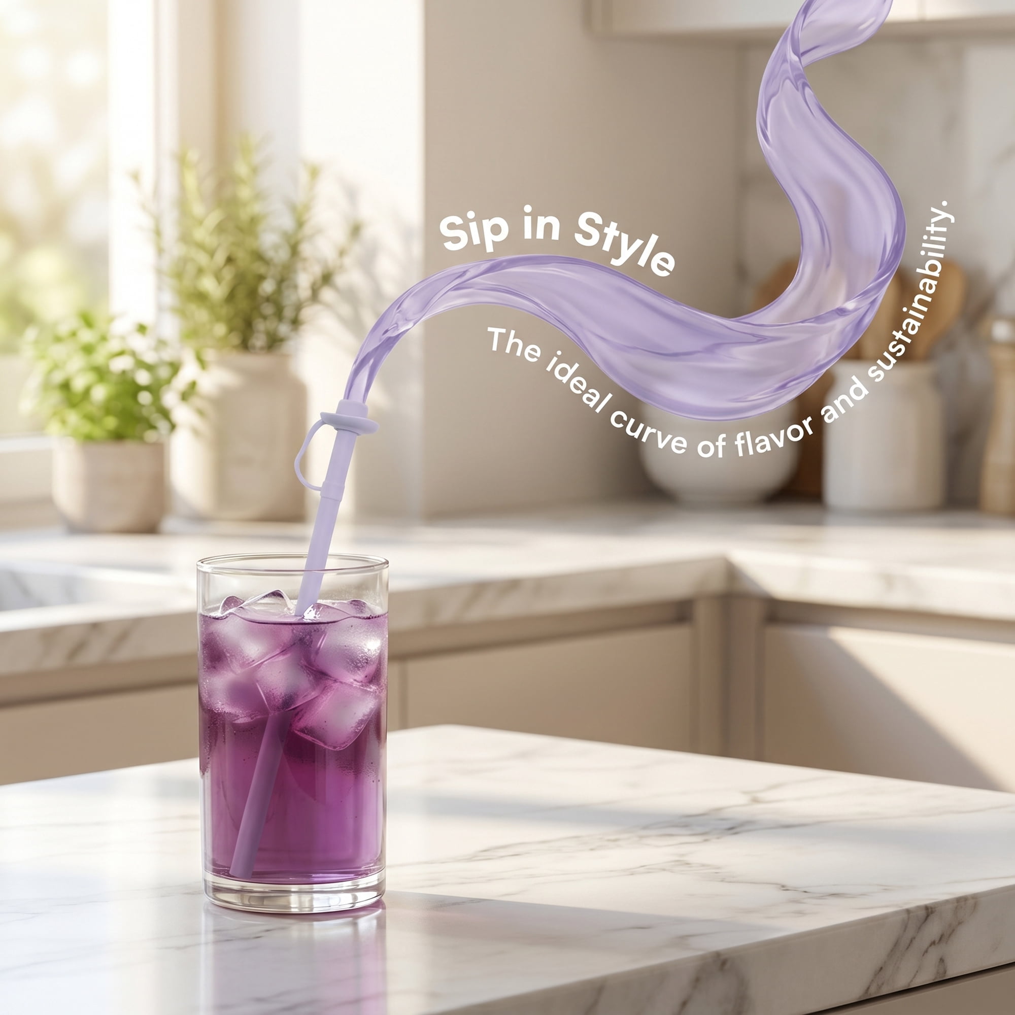 Unique Bargains 6Pcs Reusable Durable Dishwasher Safe Silicone Straws Purple B