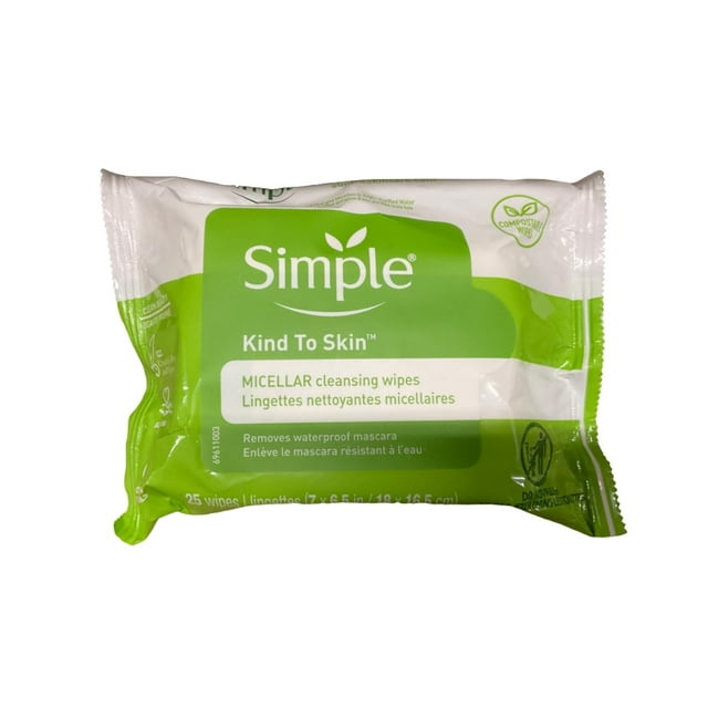 Toallitas limpiadoras Simple Kind to Skin Micellar 25 toallitas x4