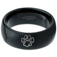 thumbnail image 2 of Tungsten Bear Paw Claws Band Ring 8mm Men Women Comfort Fit Black Dome Polished, 2 of 4