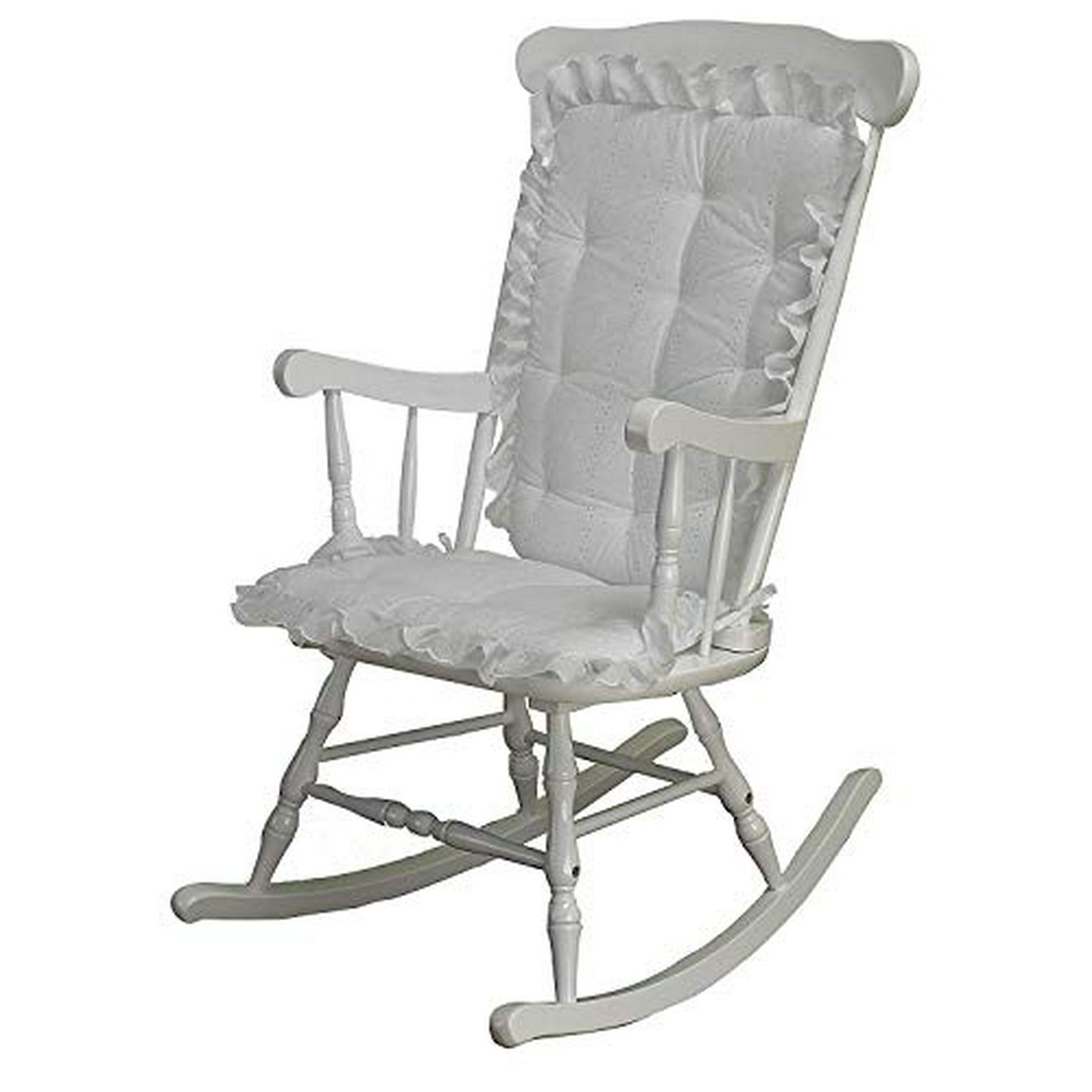 Rocking Chair Cushion Pad Set White Eyelet Machine Washable Seat Cover Or Replacement Pads For Rocker Or Glider Walmart Canada
