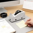 thumbnail image 4 of Tape Dispenser with Non-Slip Base Smooth Roller Cutter for Office Home Use, Gray, 4 of 7